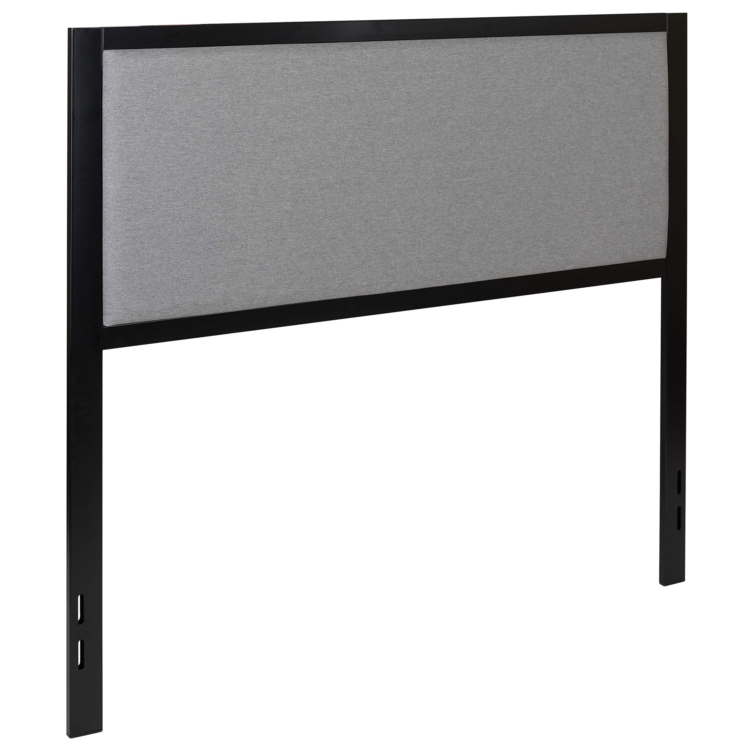 Flash Furniture Melbourne Metal Upholstered Full Size Headboard In Light Gray Fabric